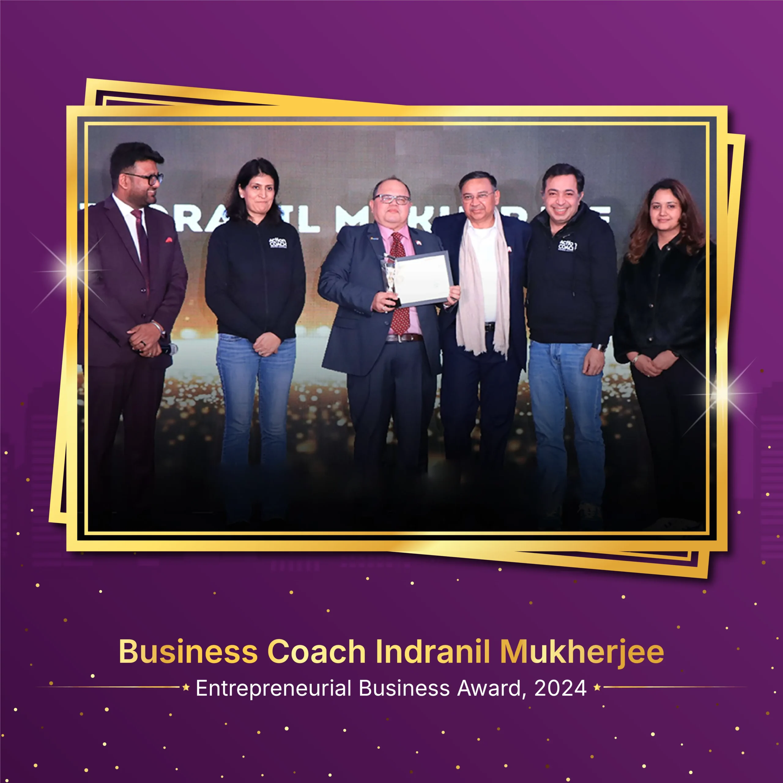 Entrepreneurial Business Award 2024 presented to Coach Indranil Mukherjee